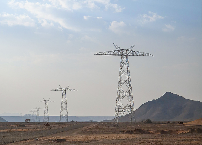 현대건설이 사우디에서 수행 중인 500kV HVDC 현장 전경